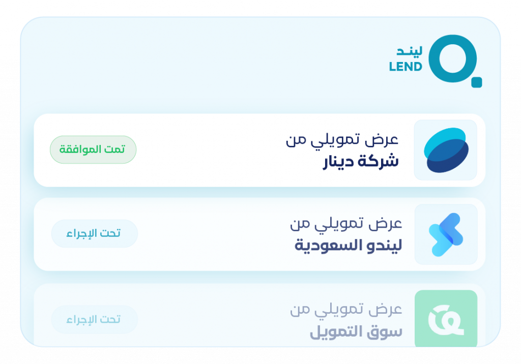 Homepage QLend قطاع التأجير - قيود
